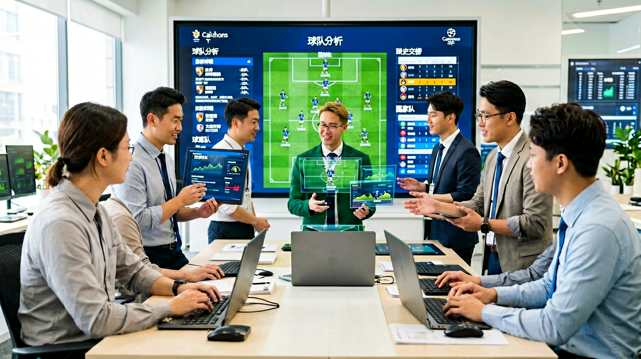 球队分析界面，展示阵容和战术数据